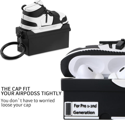 Maxjoy for Airpods Pro Case, Cute 3D Box Case Compatible with Airpods Pro 2019 Case, Shockproof for Airpod Pro Case Men Women with Cleaner Kit & K...