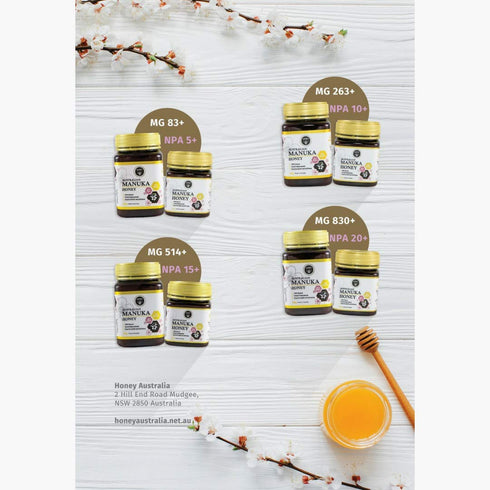 Honey Australia Manuka Honey MGO 83+ | 8.8 oz | Raw, Organic, Pure Honey for Cooking, Baking, Marinades & Wellness | Natural Sweetener & Daily Hea...