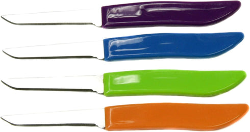 Chef Craft Select Paring Knife Set, 2.5 inch blade 8 inch in length 4 piece set, Assorted...