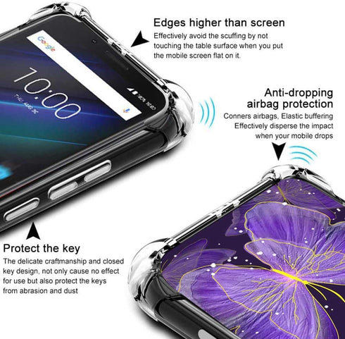 FollmeAir for Samsung Galaxy A10E case, Slim Flexible TPU for Girls Women Airbag Bumper Shock Absorption Rubber Soft Silicone Case Cover Fit for S...