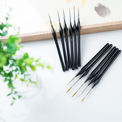 Art Paintbrush Set 11 Pcs Tiny Paintbrush Detail Paint Brush Set Miniature Paint Brushes Paint Brushes for Painting Suitable for Acrylic, Watercol...
