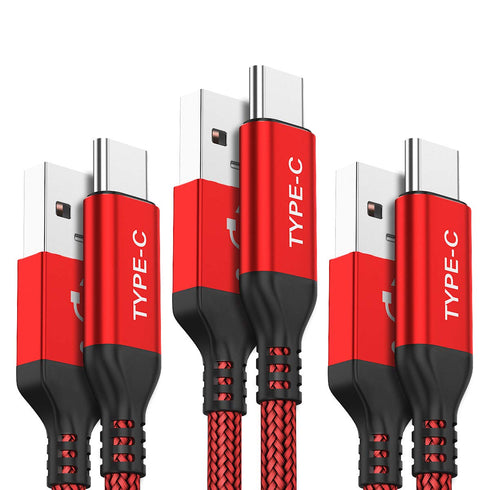 AkoaDa [3 Pack USB C Cable 10ft, USB C Charger Cable 10 Ft Fast Nylon Braided Cord Compatible with Samsung Galaxy Note 9 8 S21 S20 S10 10 Plus,LG ...