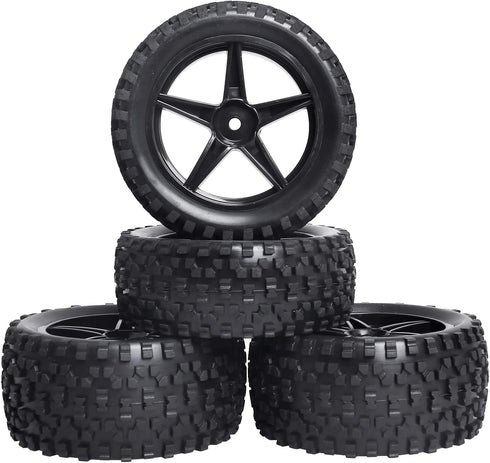 HobbyPark 12mm Hex RC Buggy Tires and Wheels Front & Rear for 1/12 1/10 Scale Models Car fit 2S 3S, Set of 4...