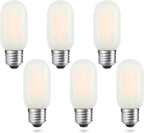 T45 Frosted LED Light Bulb 40 Watt Equivalent, 2700K Warm White, 4W Tubular T14 E26 LED Bulbs Dimmable for Ceiling Pendant Chandelier Lights Floor...