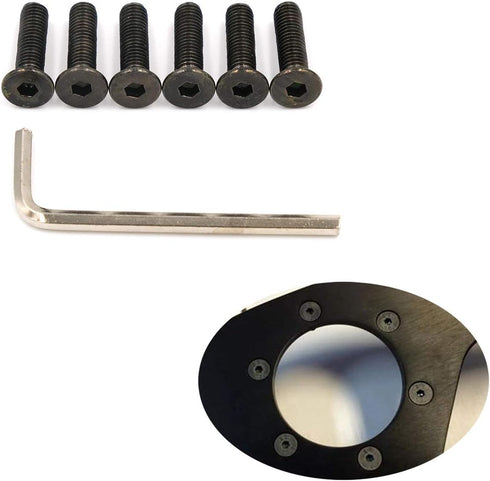 1 Set Black Taper Steering Wheel Screw Bolts For Nardi Personal OMP For Momo (Black Flat)...