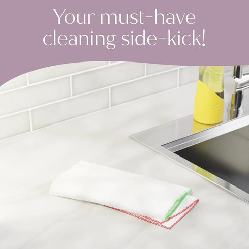 Premium Bamboo Cleaning Dish Cloths - 7 Pack | Reusable & Hygenic Ultra-Absorbent Washing Cloth For Home & Car | Ideal for Dusting, Kitchen, House...