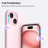 ORNARTO Compatible with iPhone 15 Plus Case 6.7", Slim Liquid Silicone 3 Layers Full Covered Soft Gel Rubber Cover Protective Phone Case with Anti...