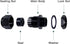 Waterproof Multi-Hole Nylon Cable Glands for Electrical Enclosure, 4 Holes, Pack with 3pcs(1", Black)...