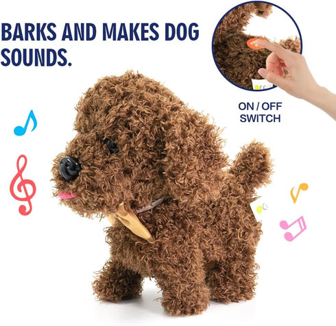 WEofferwhatYOUwant Plush Electronic Labradoodle Dog - Adorable Goldendoodle Teddy Bear Puppy- Walks, Barks, and Cuddles. Ages 18+ months...