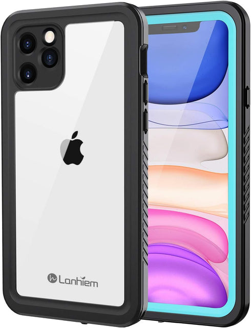 Lanhiem for iPhone 11 Pro Waterproof Case, 360 Full Body Protection Underwater Dirtproof Shockproof Clear Cover with Built-in Screen Protector for...