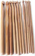 12pcs 6" Bamboo Crochet Hooks Needle Knitting Hooks Knit Craft Weave Yarn 3 to 10 mm Diameters......