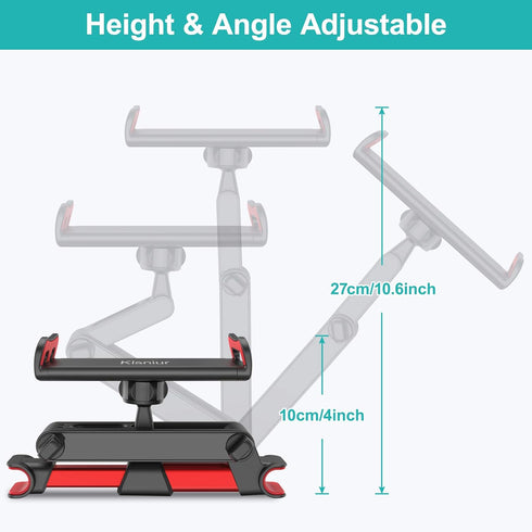 Car Headrest Mount, Tablet Headrest Holder, Car Backseat Seat Mount Holder Universal 360° Rotating Adjustable for All 6"-10.5" Tablet iPad iPad Ai...