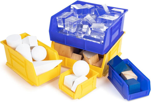 Hudson Exchange 11" x 5-1/2" x 5" Plastic Stackable Storage Bin and Hanging Container (Blue)...
