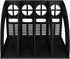 SAYEEC Sturdy Magazine Holder 4 Compartments Plastic Desktop File Organizer File Dividers Office Organizer Storage Document Magaizne Rack Display ...