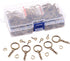Swpeet 450Pcs 4/5 Inch 20mm Bronze Flat Key Chain Rings Kit, Including 150Pcs Split Keychain Rings with Chain and 150Pcs Jump Ring with 150Pcs Scr...
