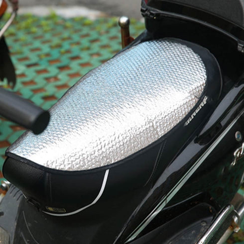 2PCS Motorcycle Seat Cover,Electric Vehicle Sunscreen Seat Cover Heat Insulation Cushion Aluminum Film Sunscreen Cushion...