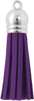 Mandala Crafts 100 Pcs Purple Faux Suede Tassels Bulk Keychain Making Supplies - Small Leather Tassels for Charms, Jewelry Making, and DIY Crafts...