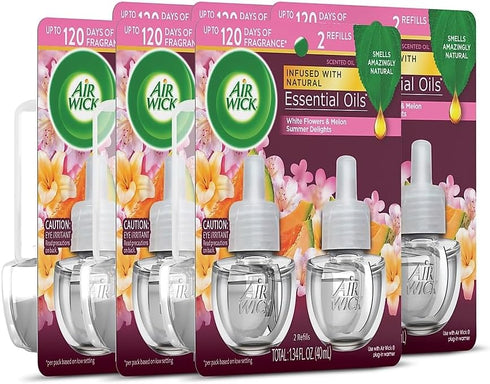 Air Wick Plug in Scented Oil Refill, 2 ct, Summer Delights, Air Freshener, Essential Oils...
