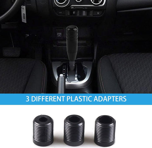 Heavy Weighted Shift Knob, 5 Inch Long Car Gear Stick Shifter Head, Aluminum Shifting Lever Handle with 3 Adapters, Compatible with Most Manual Bu...