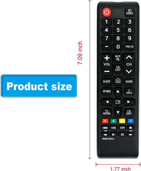 BN59-01301A Replacement Remote Control Compatible with Samsung Smart TV UN40NU6070F UN40NU7100F UN40NU7200F UN43NU7100F UN43NU710DF UN49NU6300F UN...