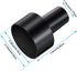 2 Pieces WS25011A 2-1/2-Inch to 1-1/4-Inch Universal Vacuum Hose Adapters Dry Wet Vacuum Adapter in Black Vacuum Cleaner Adapter Replacement Acces...