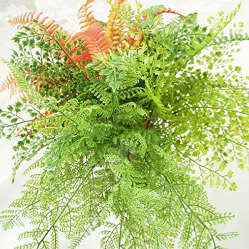 18" Artificial Soft Plastic Fern - Package of 3 (Maidenhair)...