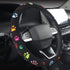 Embroidered Cute Steering Wheel Cover for Women Ladies,Stitched Paws Claws,Sweat Absorb,Universal Size 15.2",Black (FXP-PAW02)...
