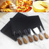 6-Piece Cheese Knife Set, Cheese Knives Cheese Knife Set Wooden Handle Stainless Steel Cheese Slicer Fork Spreader for Cheese Butter Pizza Cake Cu...