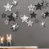 Cheerland Glitter Black Silver Party Decorations Star Garlands Starry Night Streamers Hanging Stars Birthday Twinkle Little Star Moon Decorations ...