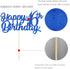 Blue Happy 16th Birthday Cake Topper, Royal Blue Glitter Cheers To 16 Years Party Cake Decorations, Supply...