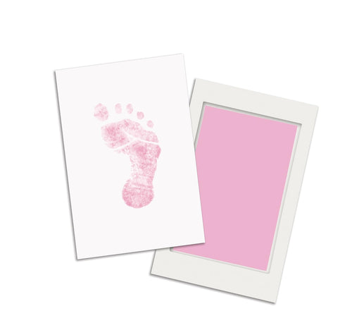 Pearhead Newborn Baby Handprint Or Footprint Clean-Touch Ink Pad Kit, No Mess Baby Safe Print Kit, Newborn Baby Girl Keepsake, 2 Impression Cards,...