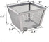 HAHIYO Stackable Paper Clip Mesh Holder Cup 2.2" Height 2 Pack Silver Sturdy Paperclip Holder Container for Desk Drawer Organizer Collection for H...