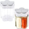 2 PCS Travel Spice Containers, 5 in 1 Camping Seasoning Jars, Clear Plastic Condiment Bottle for Camper, Hiking, BBQ, Picnic...