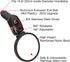 Hafny Bar End Bike / Bicycle Mirror, Stainless Steel Lens , Safe Adjustable Rearview Cycle / E-bike Mirror, HF-MR083 (Black 62mm)...