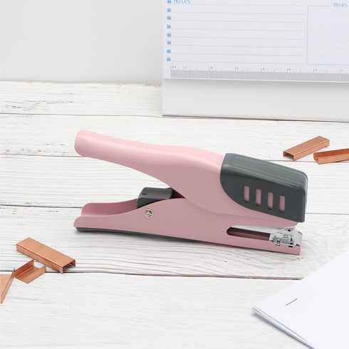 Hand Held Plier Pink Stapler Handheld Desktop Stapler Effortless Heavy Duty Stapler 25 Sheets Capacity No Jam Reduced Effort for Desk Home Office ...