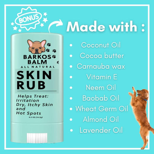 Tear Stain Wipes + Skin Balm For Dogs | Bulldog, French Bulldog, Pug, English Bulldog | Cleans & Soothes Tear Stains, Wrinkles, Folds, Tail Pocket...