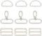15Pcs Metal Swivel Snaps Hooks with D Rings and Tri-Glides Slide Buckles for Key Lanyard Purse Bag Straps Dog Collars DIY Sewing Hardware Craft (1...