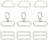 15Pcs Metal Swivel Snaps Hooks with D Rings and Tri-Glides Slide Buckles for Key Lanyard Purse Bag Straps Dog Collars DIY Sewing Hardware Craft (1...