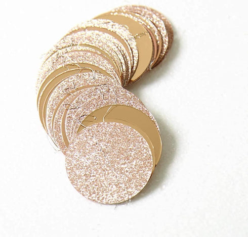 Decor365 Champagne Gold Birthday Decorations Glitter Gold Party Garland Decorations Circle Streamers Banner Backdrop Christmas New Year Eve NYE An...