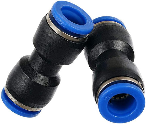 Metalwork Plastic Push to Connect Straight Union Pipe Tube Fitting, 10mm OD x 10mm OD, Straight Pneumatic Connector (Pack of 10)...
