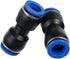 Metalwork Plastic Push to Connect Straight Union Pipe Tube Fitting, 10mm OD x 10mm OD, Straight Pneumatic Connector (Pack of 10)...