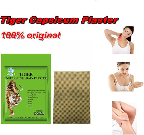 KONGDY 100 Patches Pain Hot Patch Chinese Tiger Heating Patches for Weaken Back/Neck/Knee Joints Pain(10 Bags)...