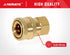 YAMATIC Pressure Washer Adapter, 1/4 Inch Quick Connect Fittings, Solid Brass, 1/4'' Quick Connect Socket to 1/4'' Female NPT, Power Washer Couple...