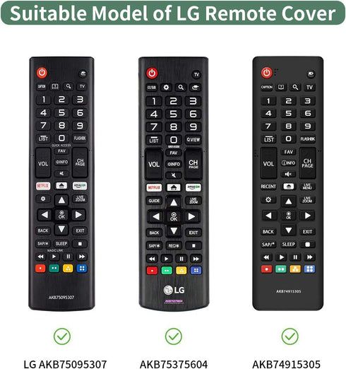 2Pack Silicone Case for LG AKB75095307 AKB75375604 AKB74915305 Smart TV Remote, Shockproof Anti-Lost Cover Holder Skin Sleeve Protector (Glow Blue...