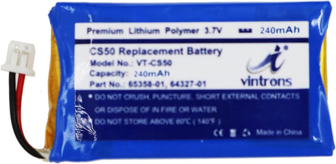 VINTRONS 65358-01, 64327-01, 64399-01, CS50, CS55 Battery Replacement for Plantronics CS50, CS351N, CS55, CS510, CS60, Savi 410, Savi 420, Savi 71...