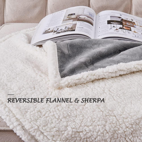Qeils Dog Blankets for Small Dogs - Waterproof Cat Blanket Washable - Sherpa Fleece Puppy Blanket, Soft Plush Reversible Throw Protector for Bed C...