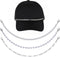 IDesign 3 Pcs Trucket Hat Chains Bill Decoration Trucket Hat Charms DIY Pearl/Turquoise/Metal Chains for Mesh Baseball Cap Accessories Chain for P...