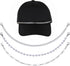 IDesign 3 Pcs Trucket Hat Chains Bill Decoration Trucket Hat Charms DIY Pearl/Turquoise/Metal Chains for Mesh Baseball Cap Accessories Chain for P...