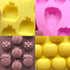 Chocolate Candy Silicone Mold, Strawberries/Pineapples/Apples/Grapes Flexible Baking Molds for Ice Cube, Jelly, Biscuits, Gummy Candies (Strawberr...