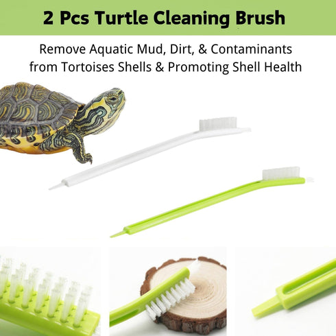 4 Pack Turtle Brush - Turtle Shell Cleaning Brush with Suction Cup for Tank Remove Aquatic Mud Dirt Tortoises Back Scratches Brush Promoting Shell...